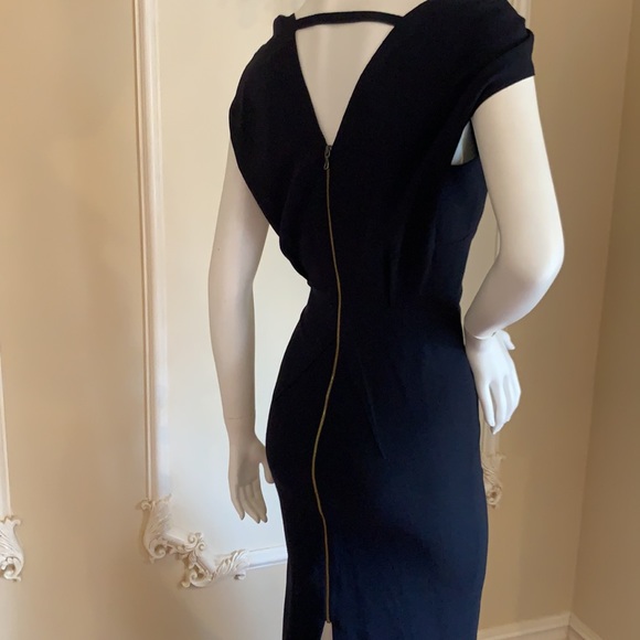 ROLAND MOURET Eclipse wool-crêpe midi dress size 2 - Picture 8 of 12